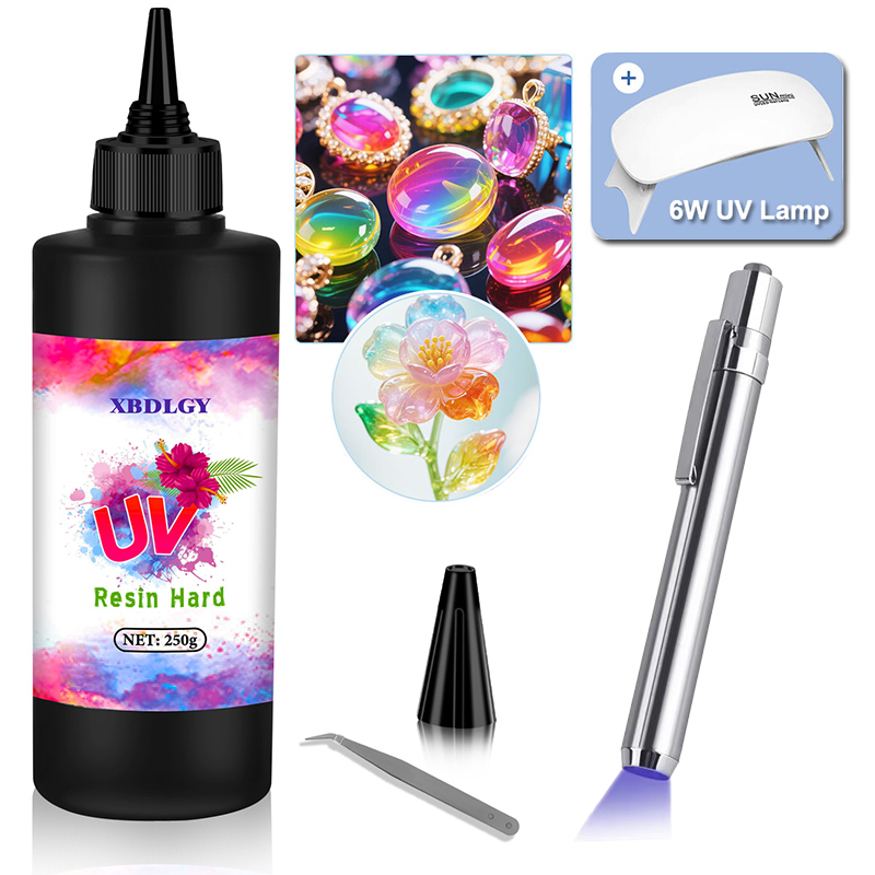Uv Resin Clear Hard - 200g/250g/500g UV Resin Hard Glue for