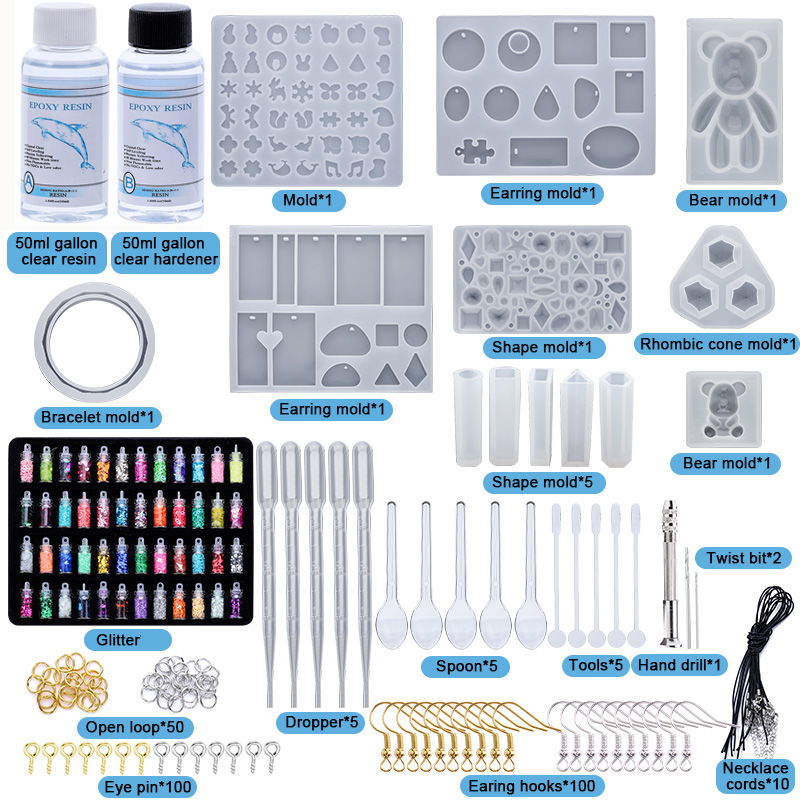 Uv Resin Clear Hard - Epoxy Resin Silicone Molds Starter Kit