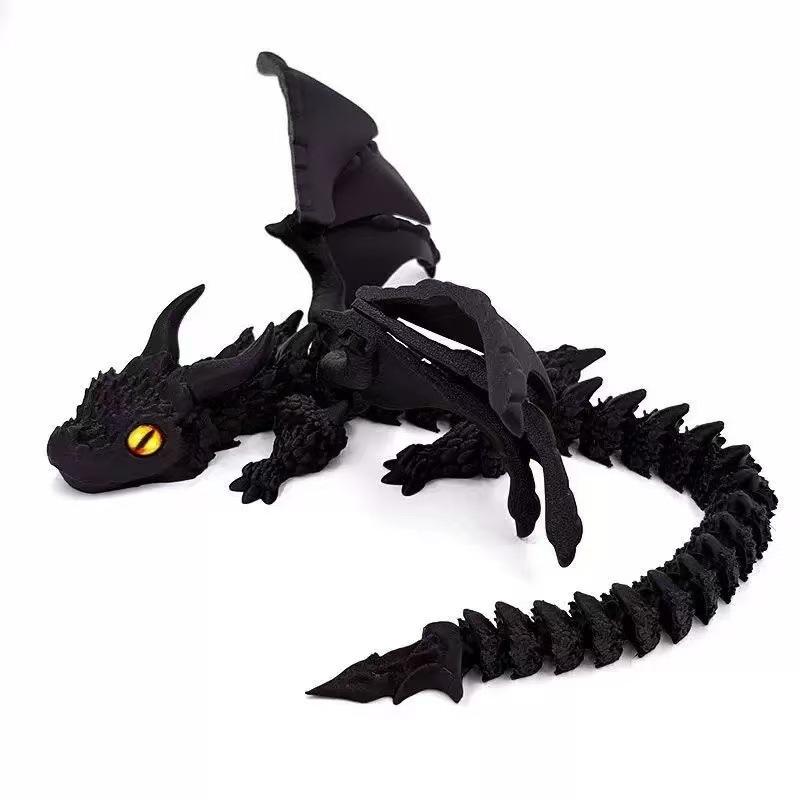 Resin Art Table Top - 1pc 3d Printed Winged Carriage Dragon