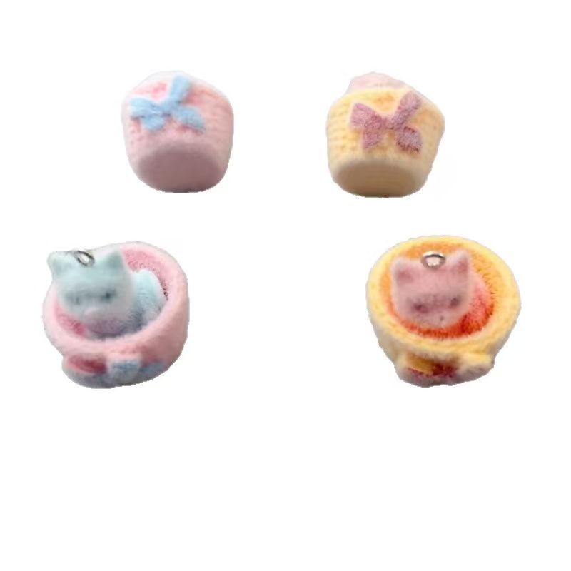 4pcs 3D plush resin cat pendan - Resin Art Materials Wholesale recension och pris