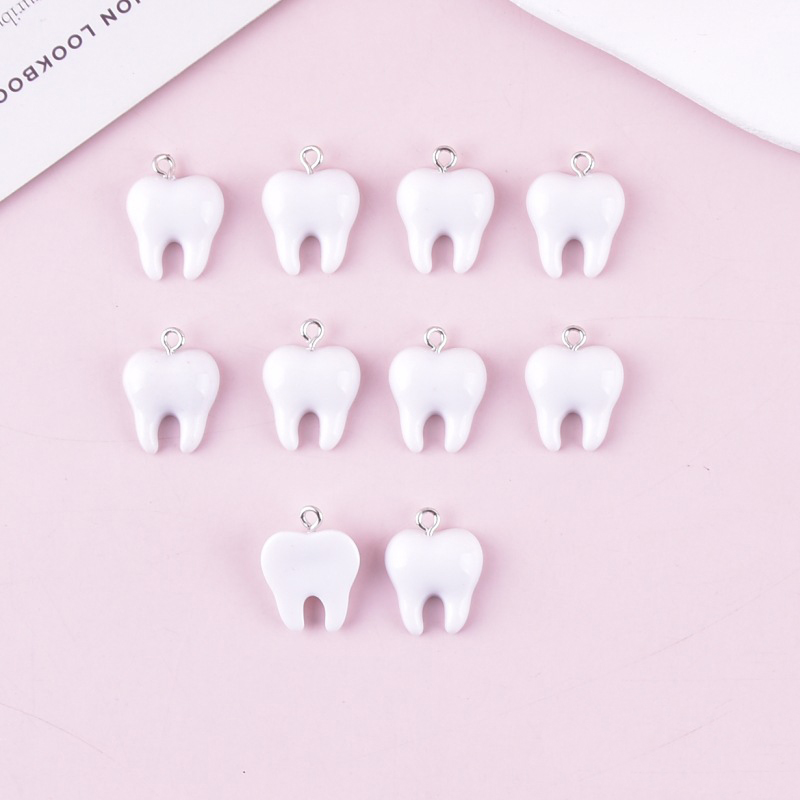 10pcs Cute White Teeth Resin P - Resin Art Diy Kit recension och pris
