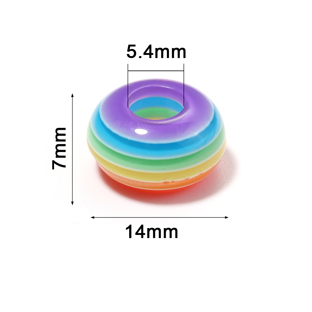 50pcs/lot Rainbow Stripe Resin - Resin Art Bracelet recension och pris