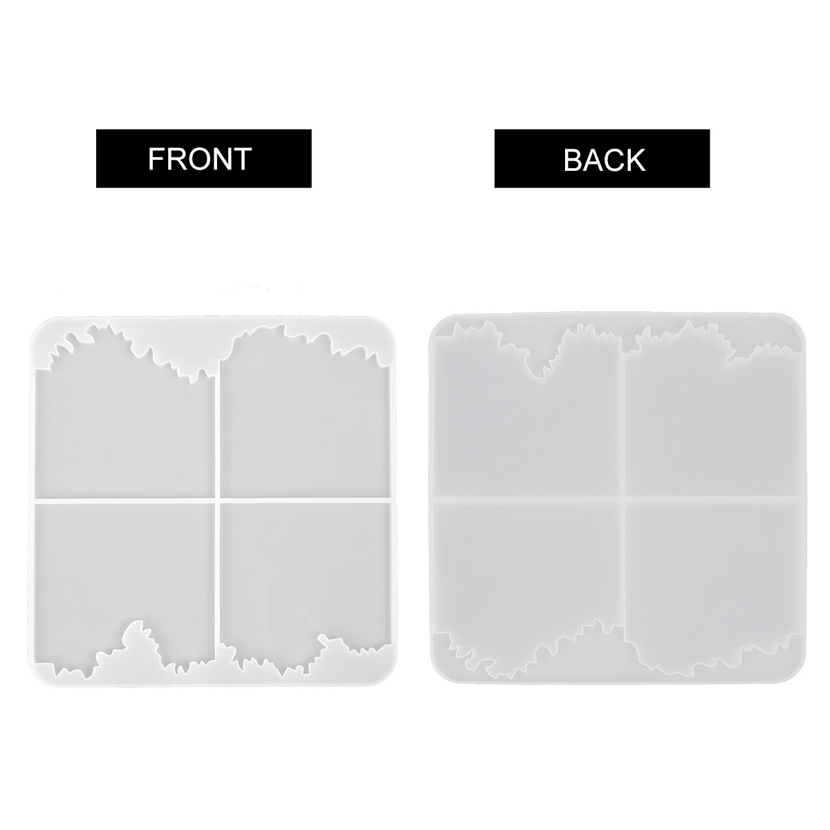 1Pcs DIY Crystal Epoxy Silicon - Coaster Mold Square recension och pris