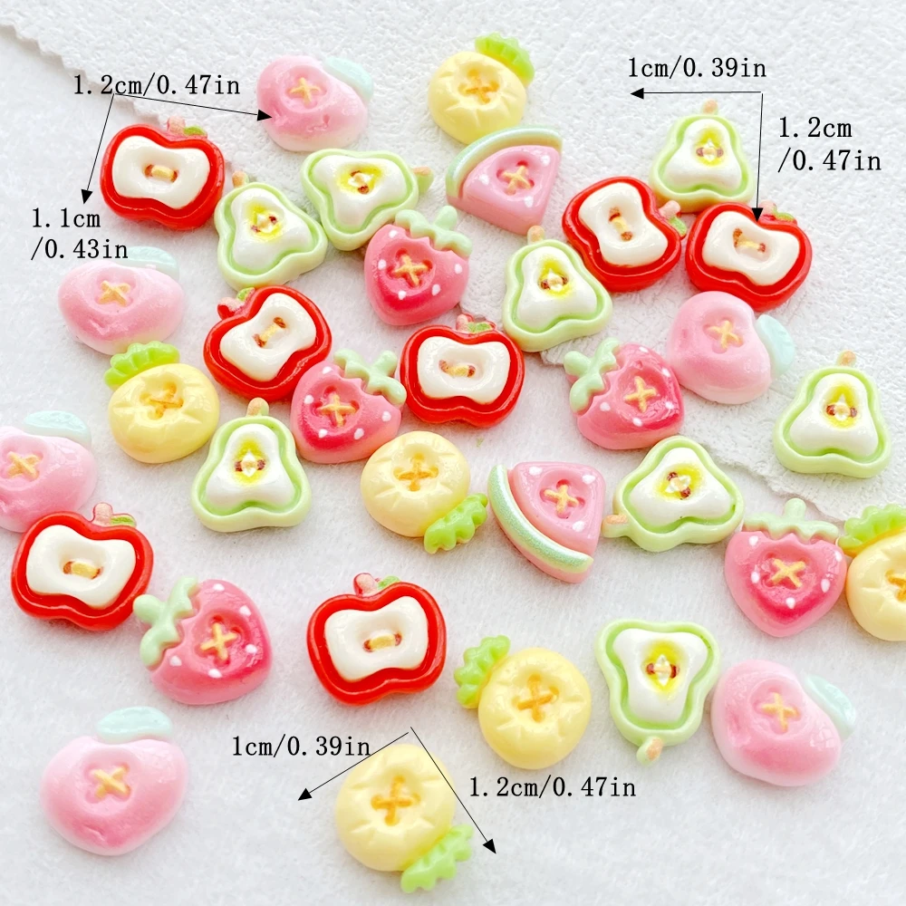 30Pcs Cute Mini Fruits Strawbe - Resin Art Design For Wedding recension och pris