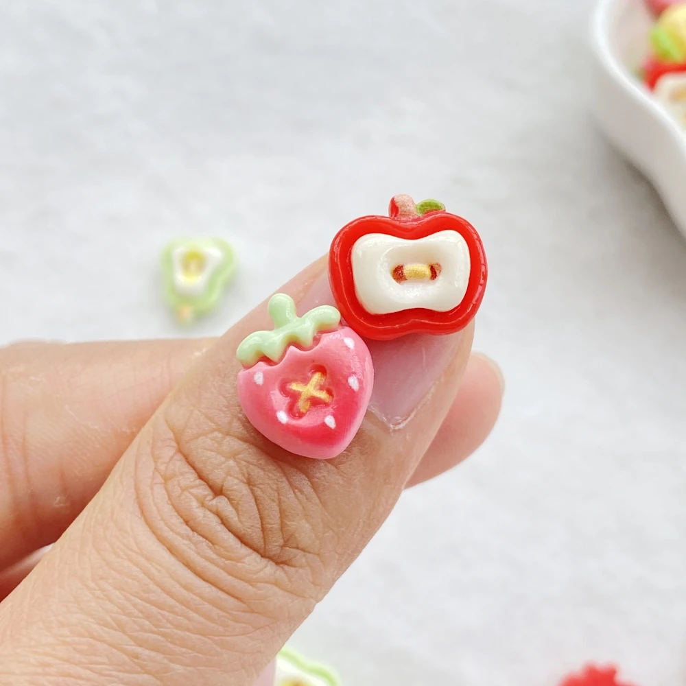 30Pcs Cute Mini Fruits Strawbe - Resin Art Design For Wedding recension och pris