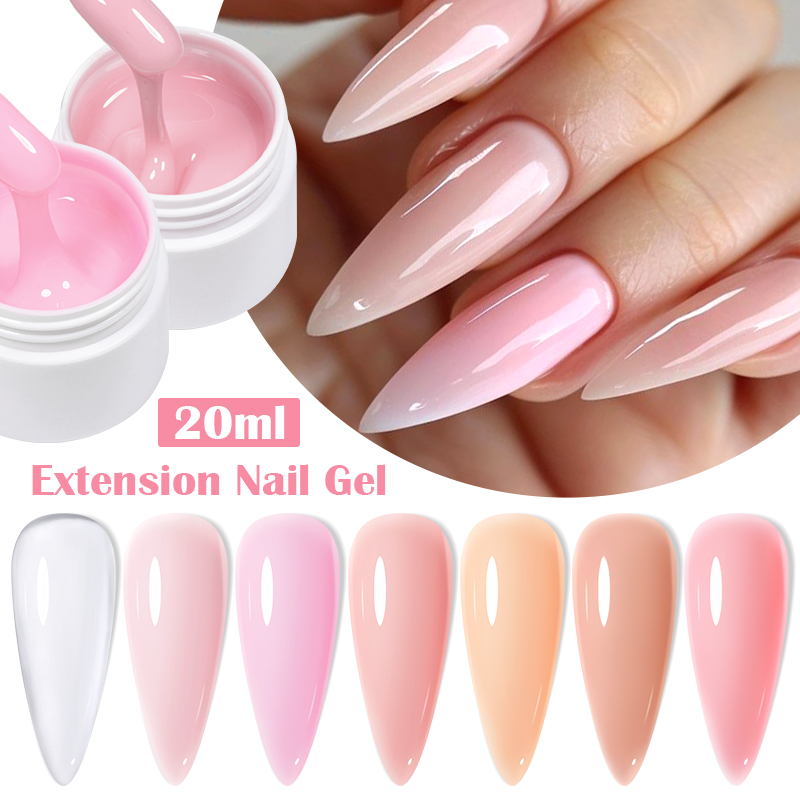 MEET ACROSS 20ml Extension Gel - Uv Resin Clear Hard recension och pris