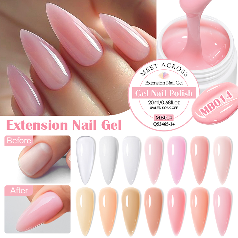 MEET ACROSS 20ml Extension Gel - Uv Resin Clear Hard recension och pris