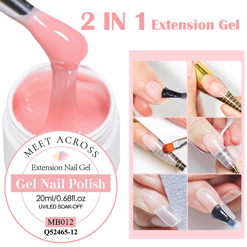 MEET ACROSS 20ml Extension Gel - Uv Resin Clear Hard recension och pris