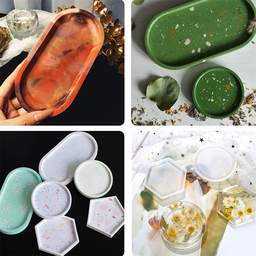 4pcs/Set Storage Tray Coaster  - Coaster Mold Square recension och pris