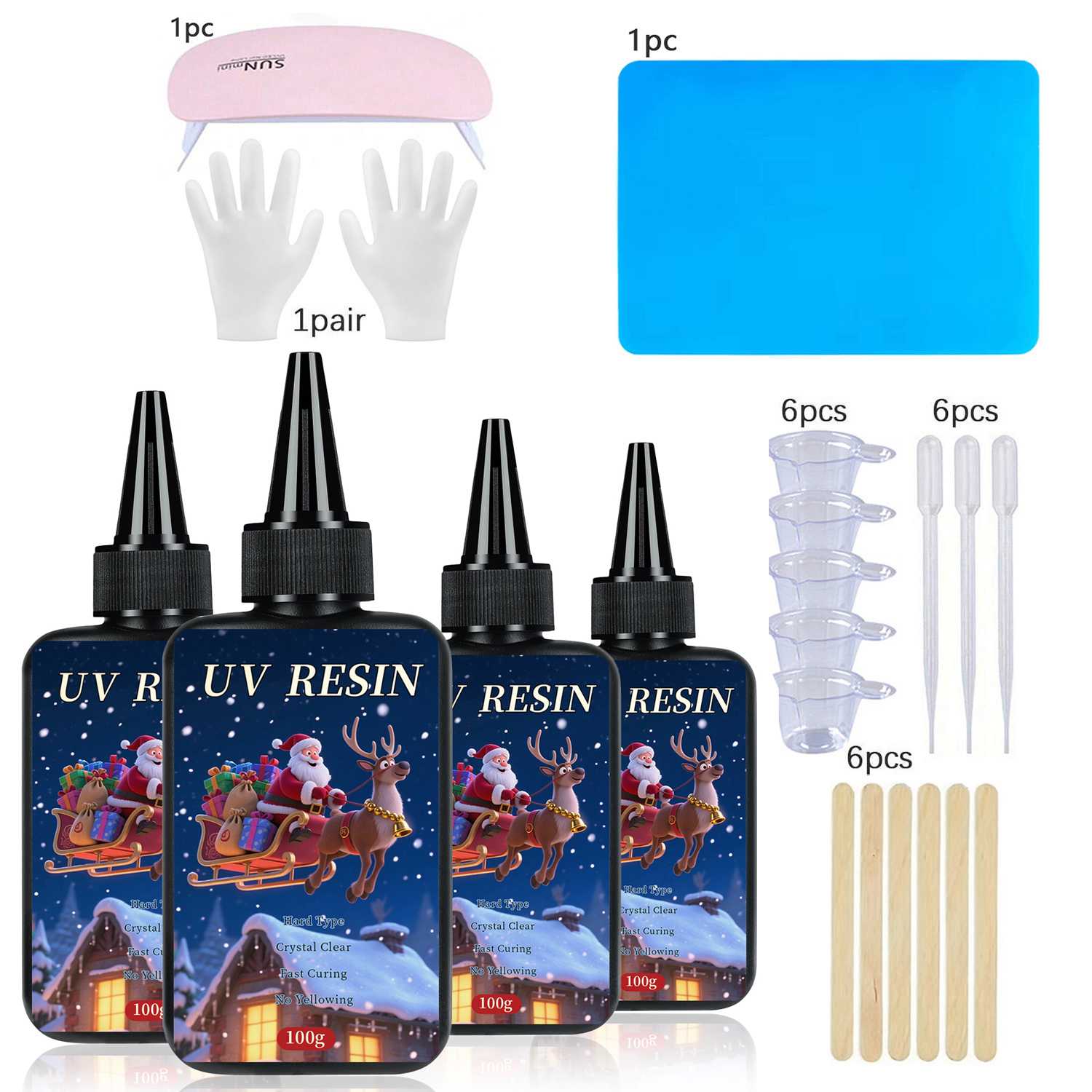 100-1000g Christmas Transparen - Uv Resin Clear Hard recension och pris