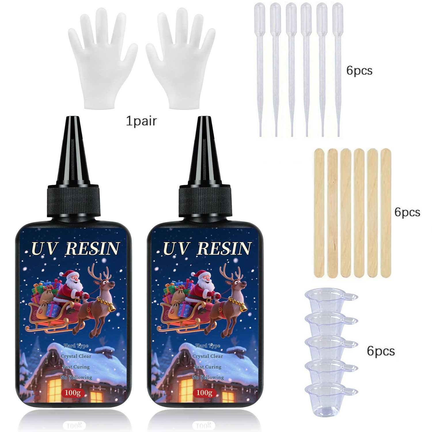 100-1000g Christmas Transparen - Uv Resin Clear Hard recension och pris