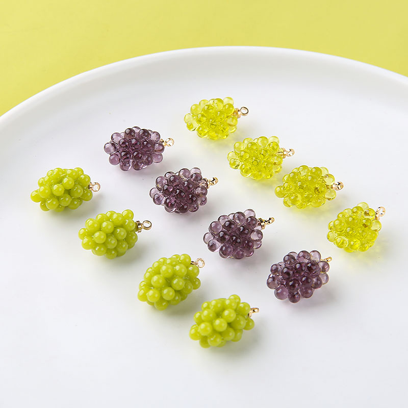 6pcs Cute Little Grapes Resin  - Resin Art Materials Wholesale recension och pris