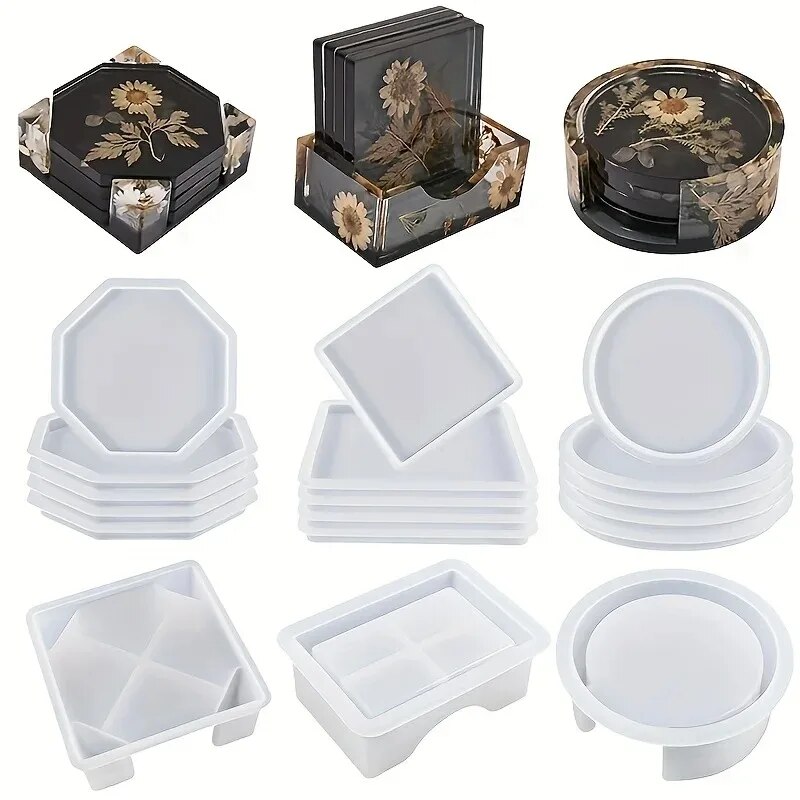 Coaster Resin Molds Set Includ - Resin Art Equipment recension och pris