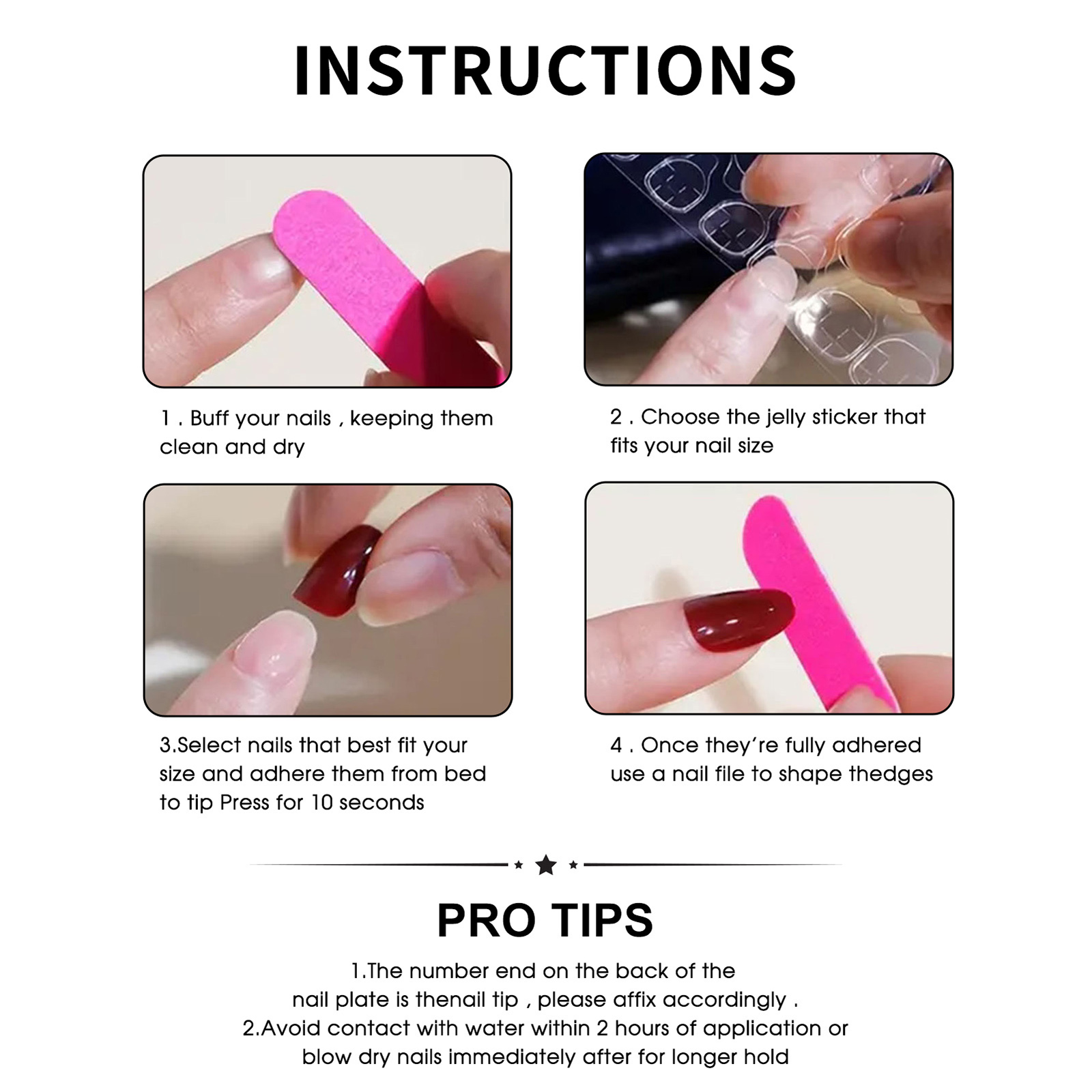 Women's Press On Nails French  - Resin Art Design For Wedding recension och pris