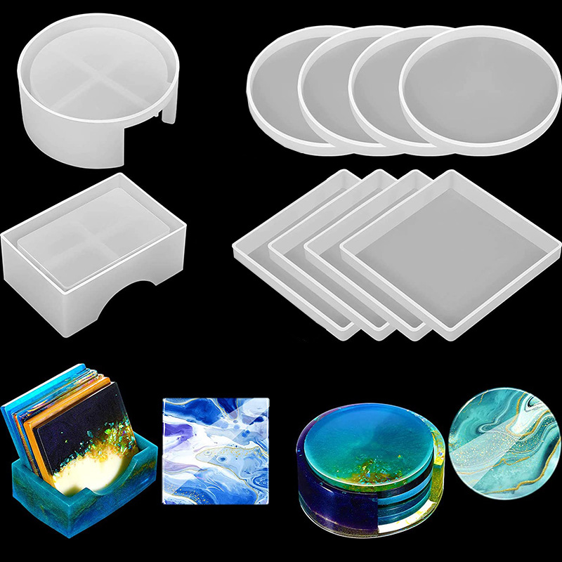 Round Square Coaster Silicone  - Coaster Mold Square recension och pris